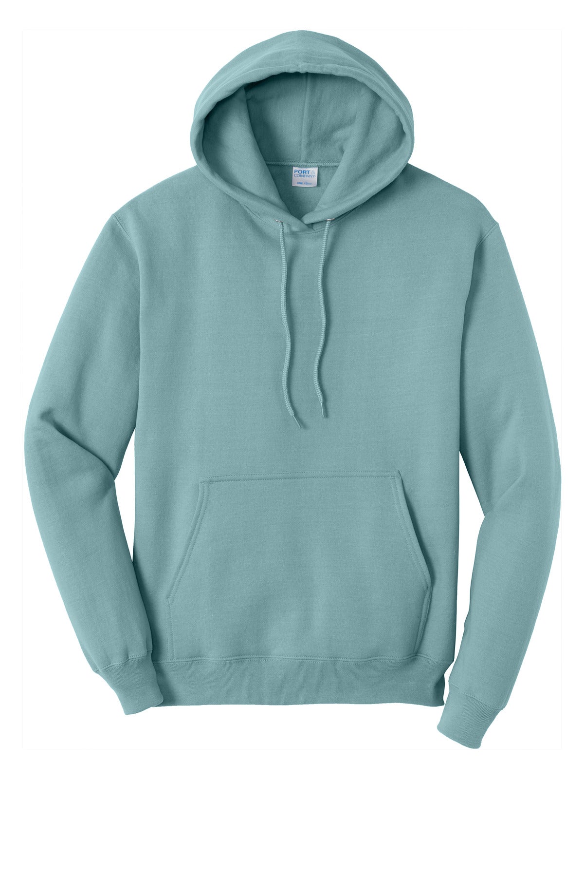 Front View of StnwshdBl Port & Co Core Fleece Pullover Hooded Sweatshirt. PC78H