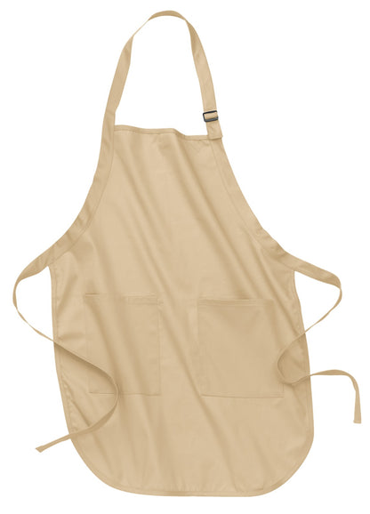 Front View of Stone Port Authority Full-Length Apron with Pockets. A500 plain