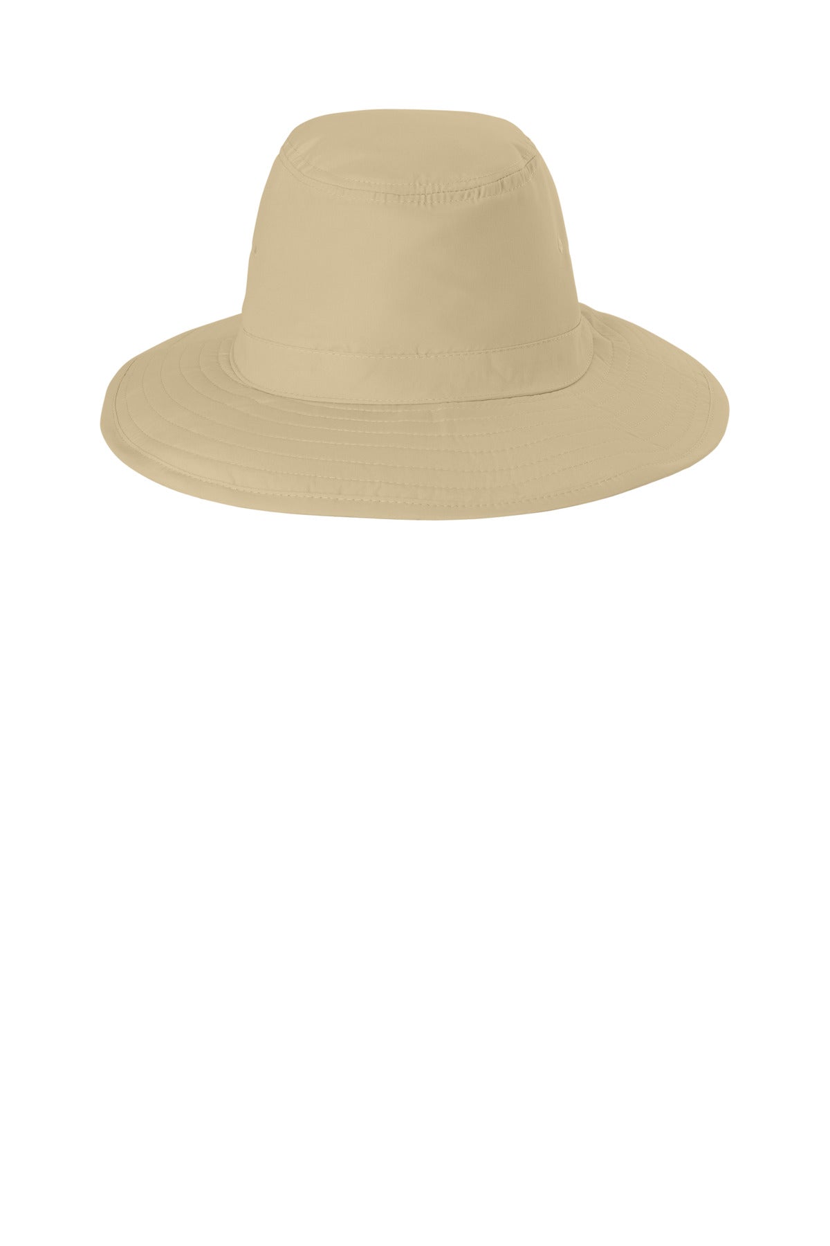 Front View of Stone Port Authority Lifestyle Brim Hat. C921 plain