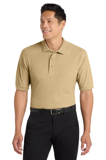 Front View of Stone Port Authority Silk Touch Polo K500 plain