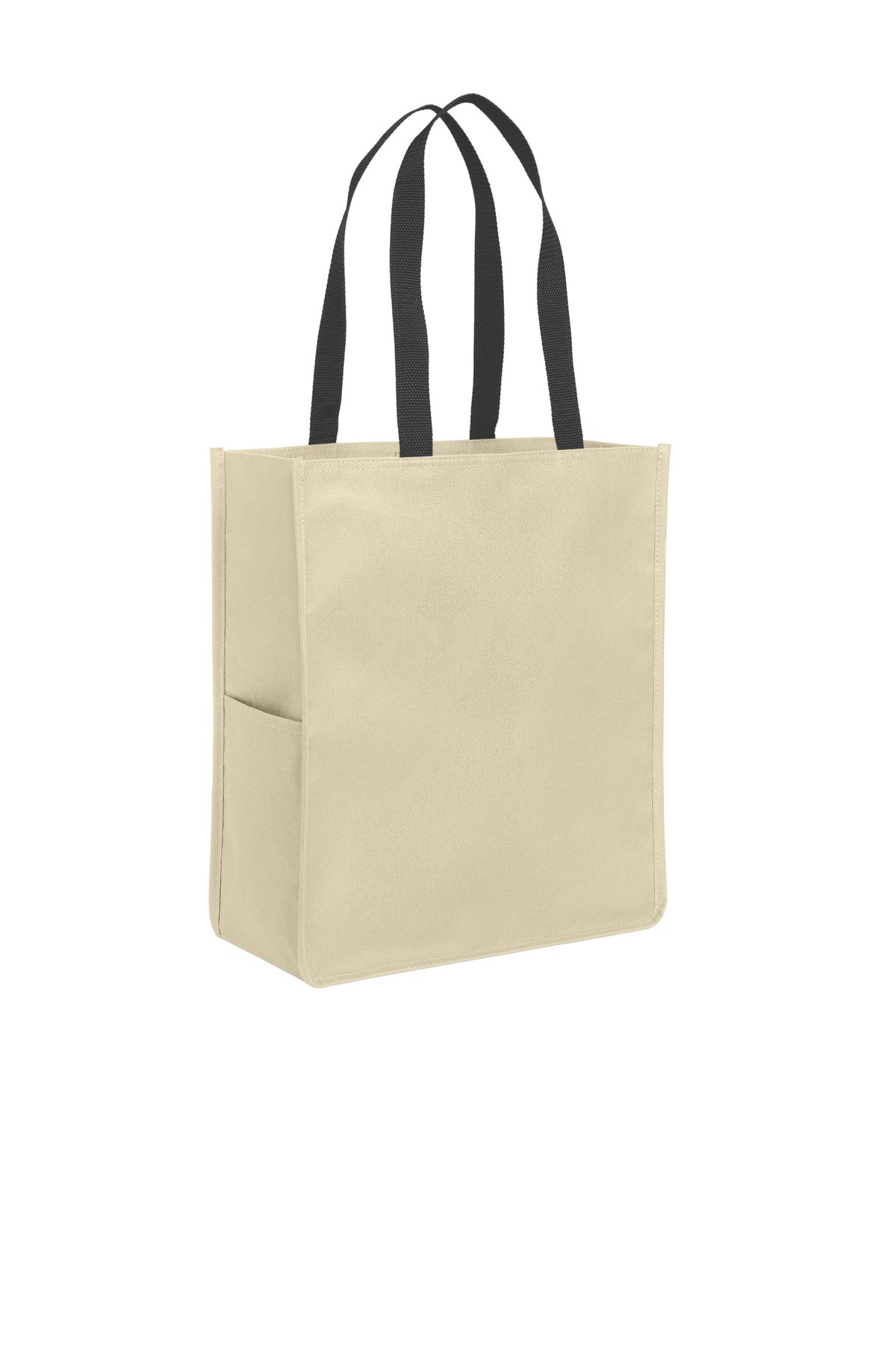 Front View of Stone Port Authority Upright Essential Tote BG431 plain