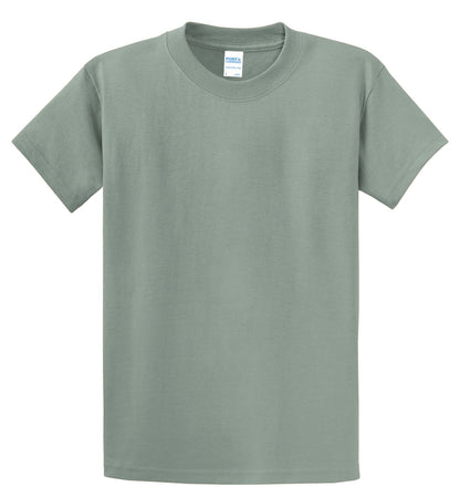Front View of Stonewash Gree Port & Co Essential Tee. PC61 plain