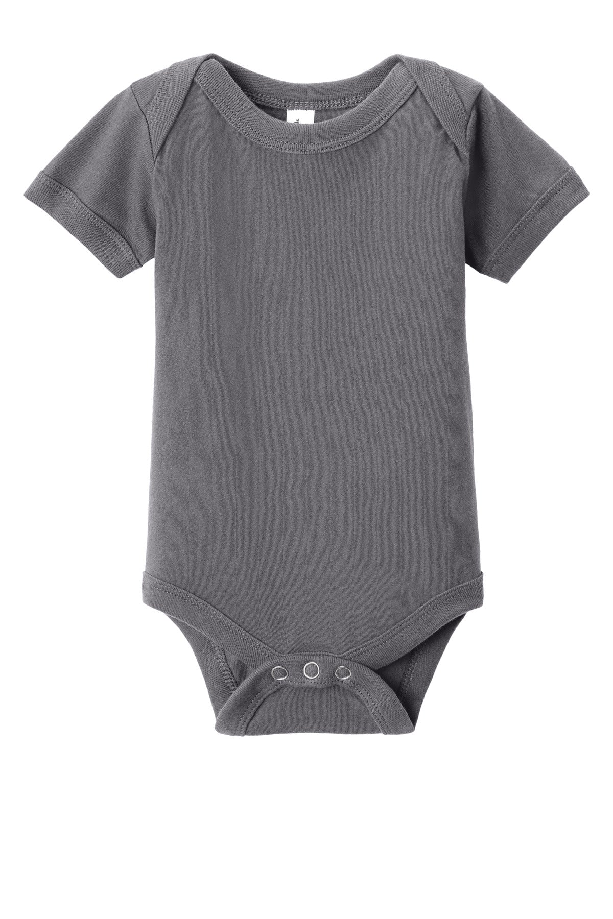 Front View of Storm BELLA+CANVAS Infant Jersey Short Sleeve One Piece BC100B