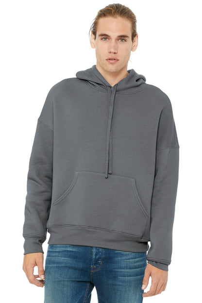 Front View of Storm BELLA+CANVAS Unisex Sponge Fleece Pullover DTM Hoodie. BC3729 plain