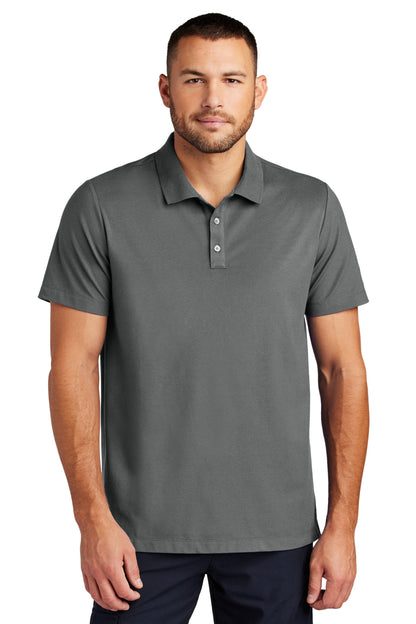 Front View of StormGrey Mercer+Mettle Stretch Pique Polo MM1004 plain