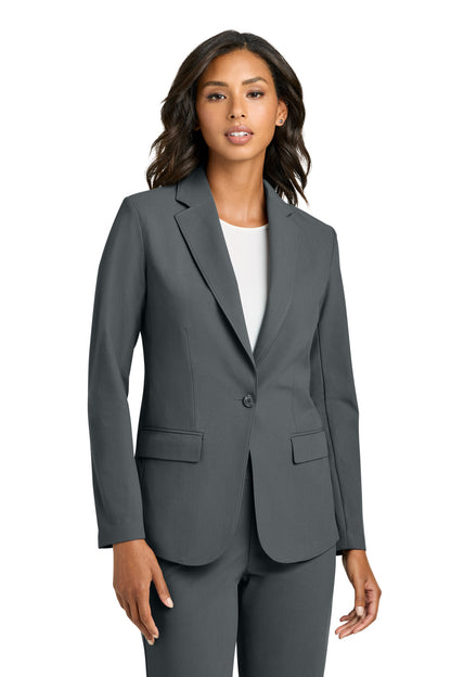 Front View of StormGrey Mercer+Mettle Women's Capital Tech Blazer MM3033 plain
