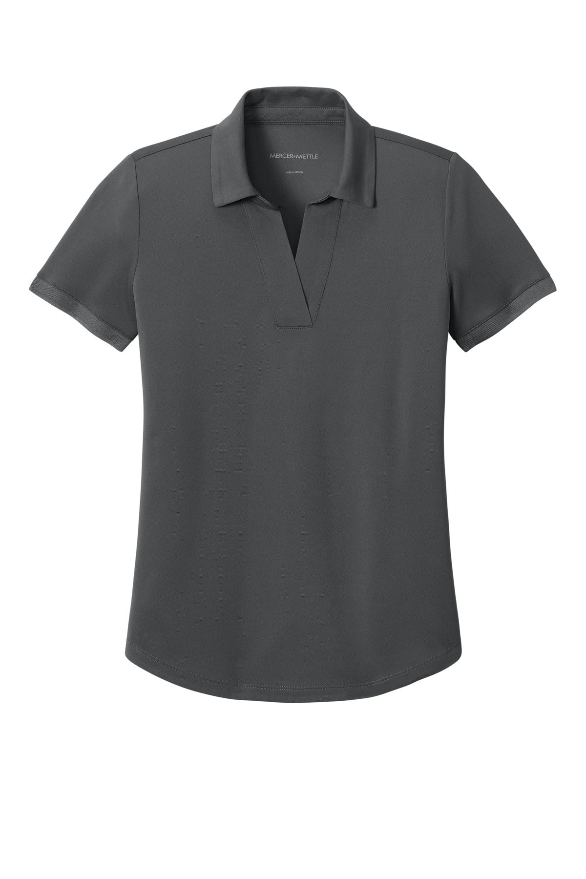 Front View of StormGrey Mercer+Mettle Women's Everyday Performance Polo MM1031 plain