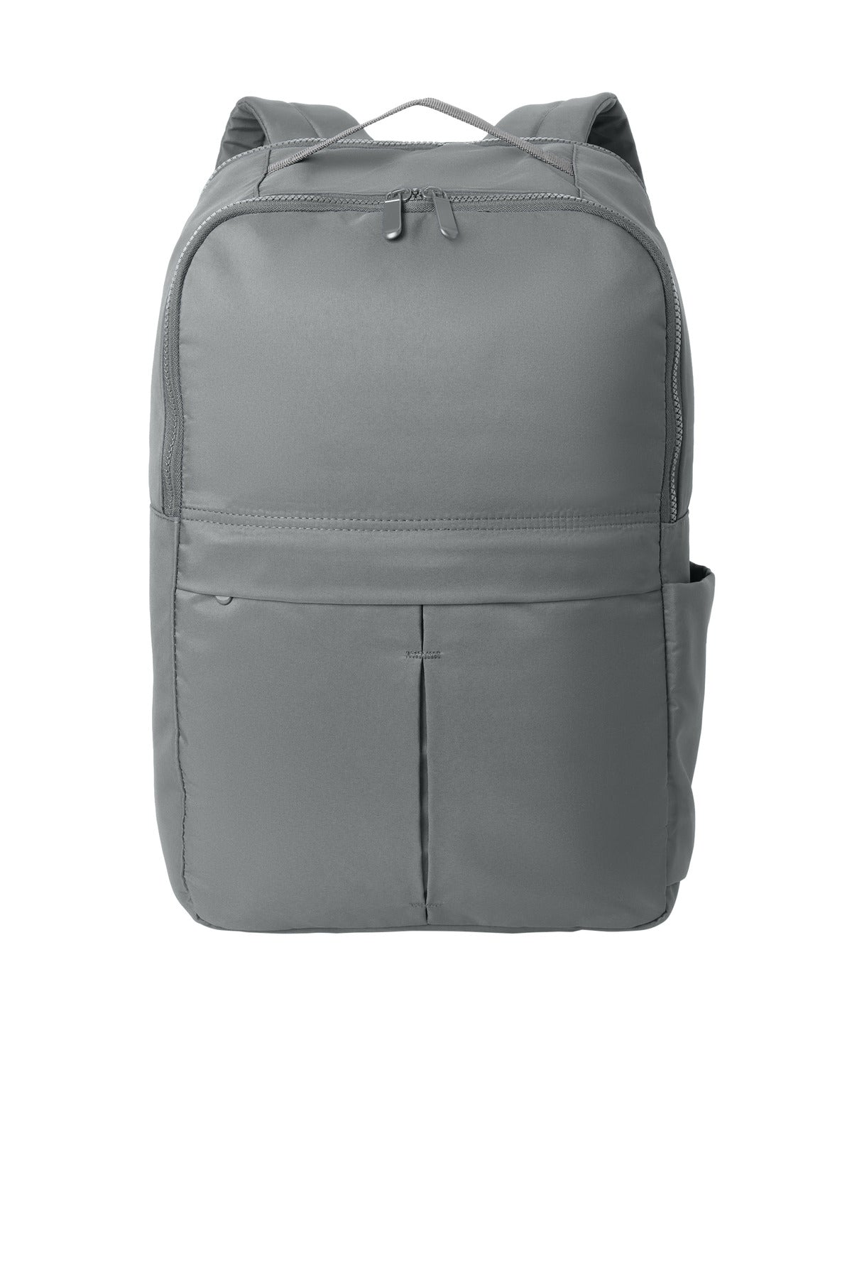 Front View of StormGrey Port Authority Matte Backpack BG235 plain