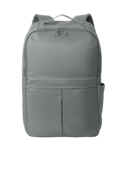 Front View of StormGrey Port Authority Matte Backpack BG235 plain