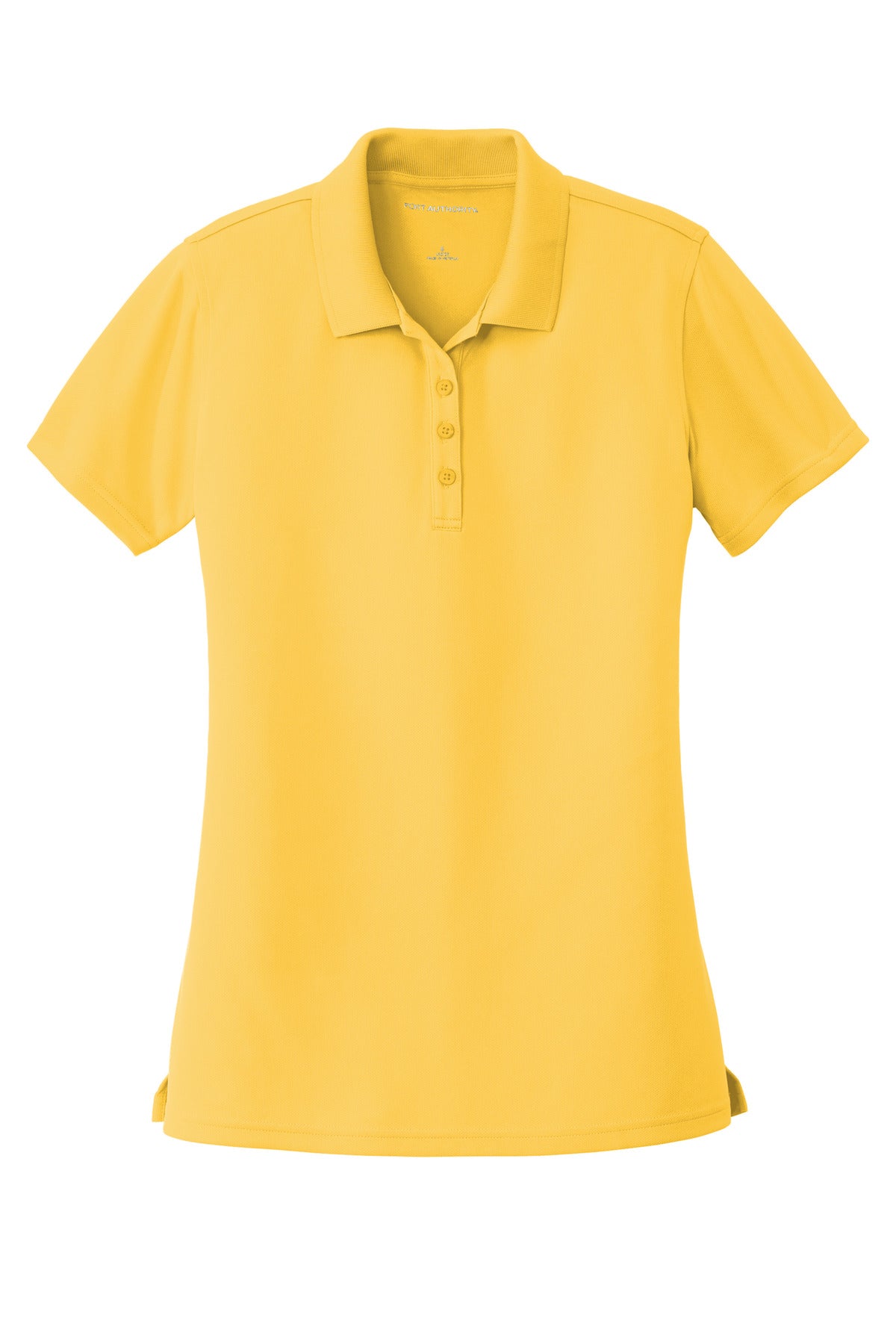 Front View of Sunburst Yllw Port Authority Women's Dry Zone UV Micro-Mesh Polo. LK110 plain