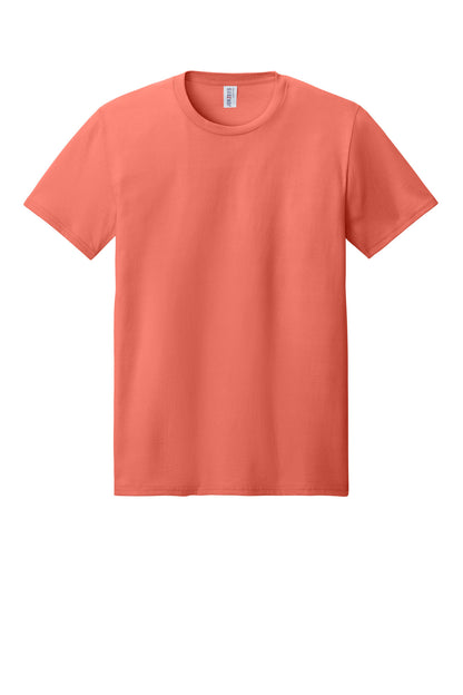 Front View of SunsetCorl Jerzees Ultimate Unisex Ring Spun T-Shirt IC46M plain