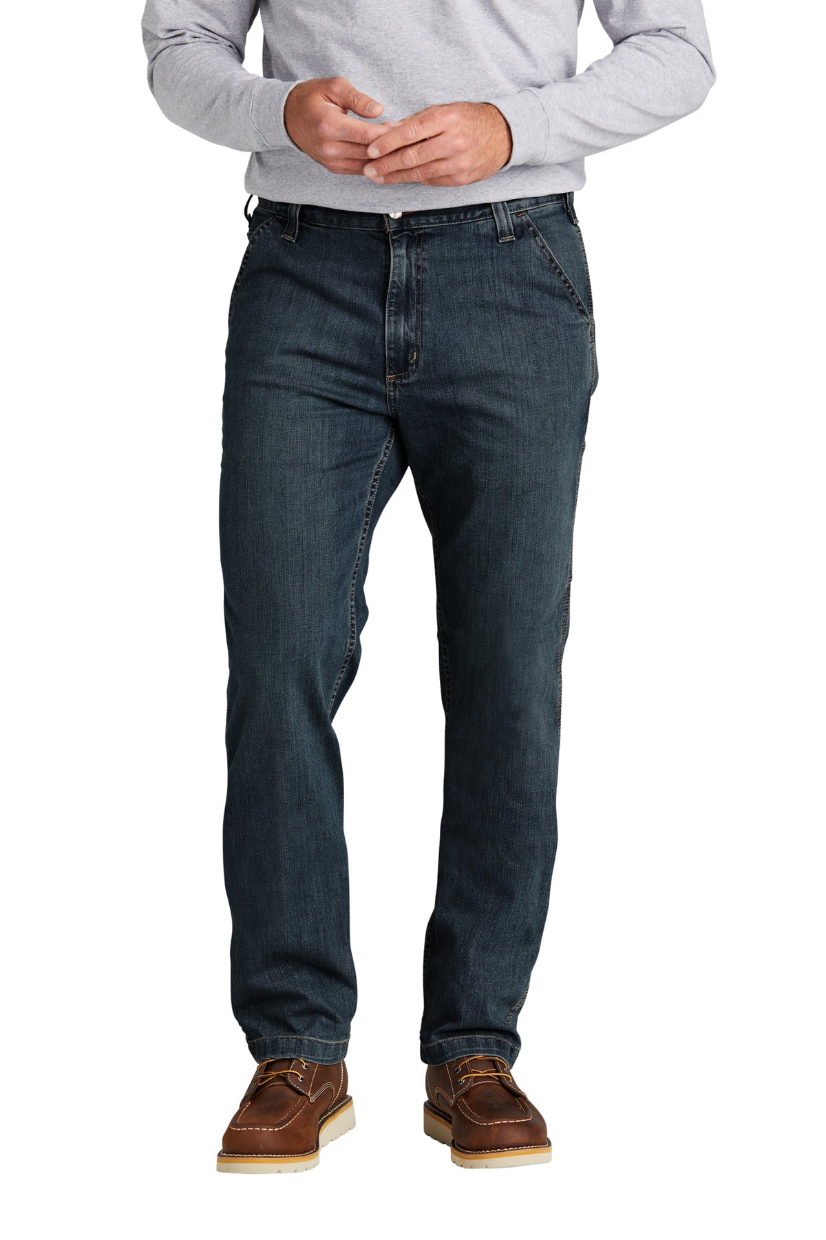 Front View of Superior Carhartt Rugged Flex Utility Jean CT102808 plain