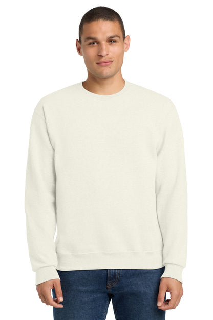 Front View of SwtCrmHthr Jerzees - NuBlend Crewneck Sweatshirt. 562M plain