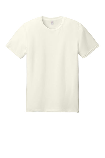 Front View of SwtCrmHthr Jerzees Ultimate Unisex Ring Spun T-Shirt IC46M plain