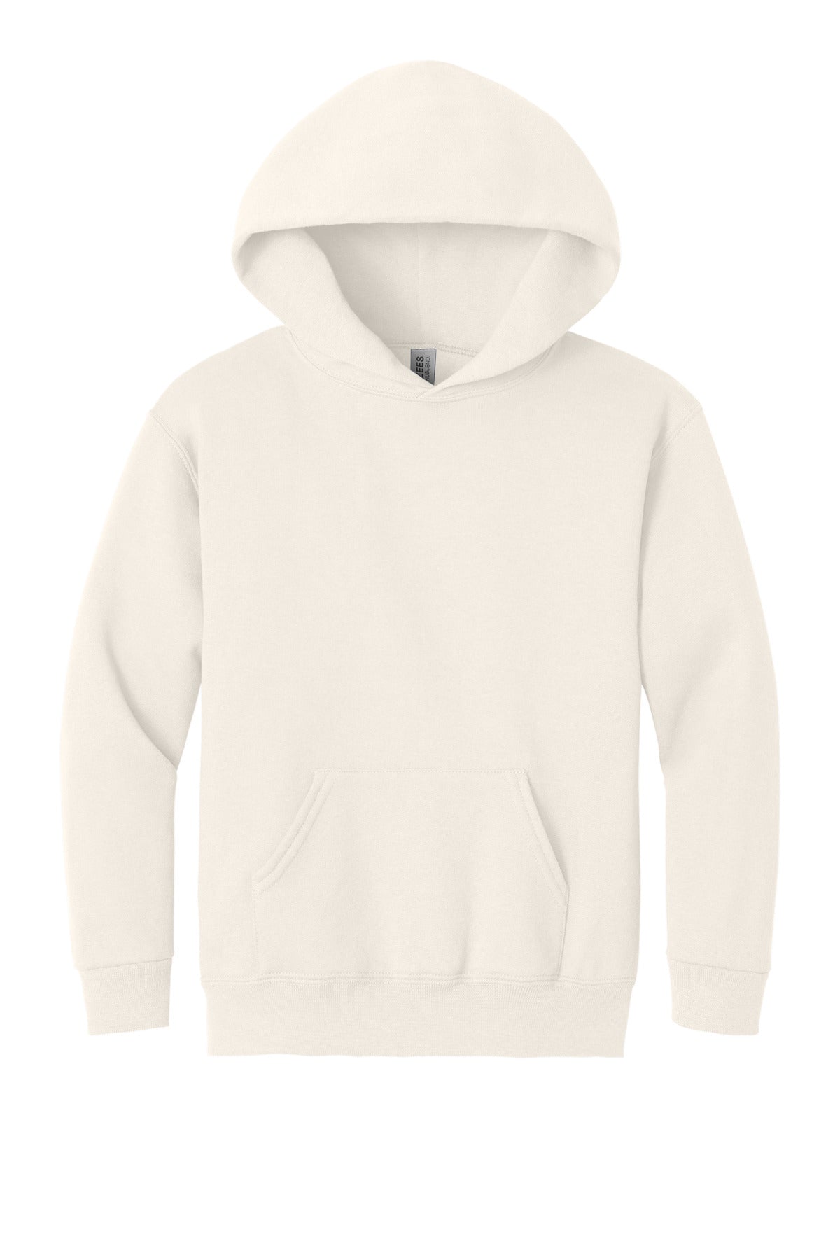 Front View of SwtCrmHthr Jerzees - Youth NuBlend Pullover Hooded Sweatshirt. 996Y