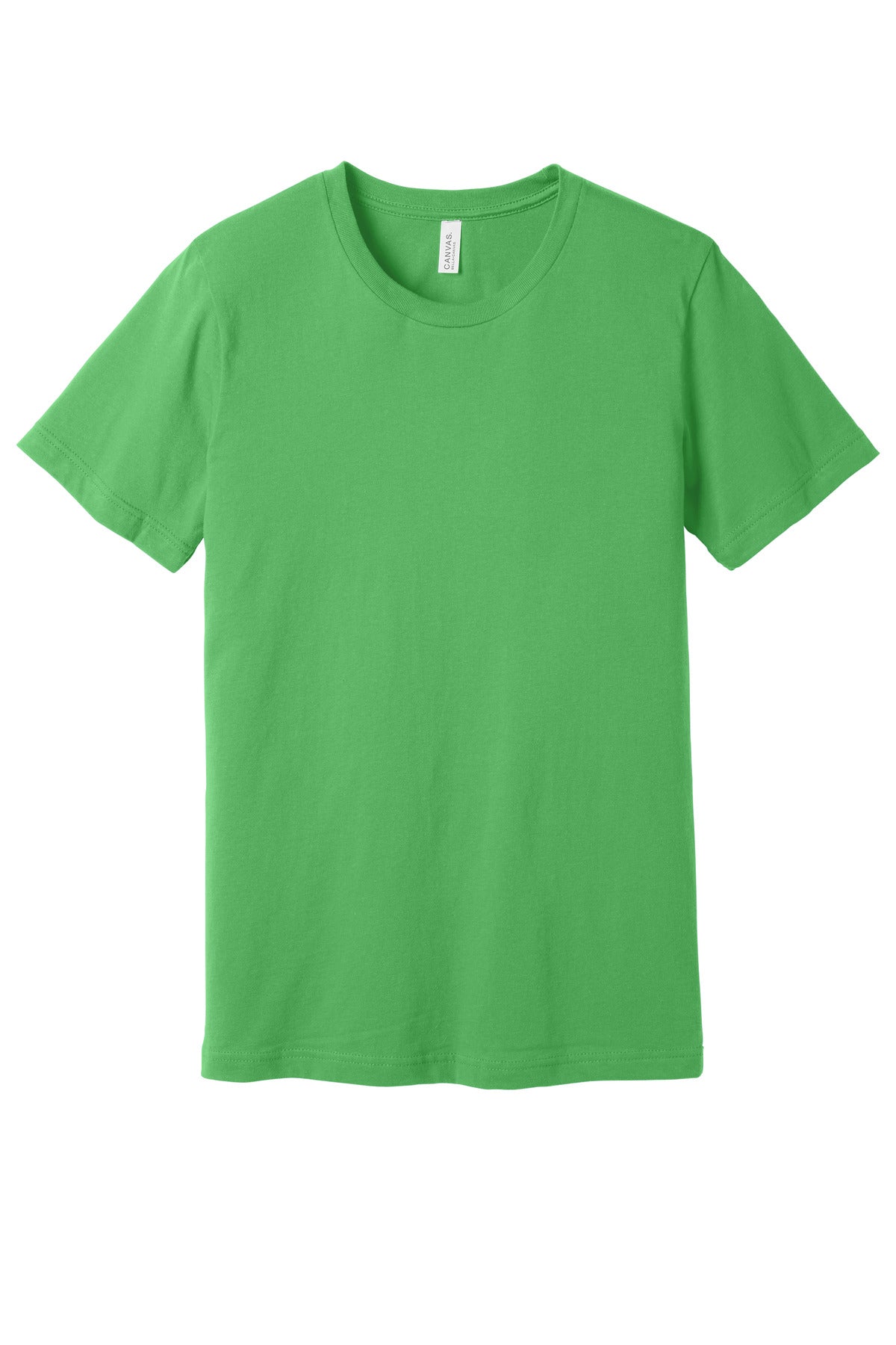 Front View of SynthtcGrn BELLA+CANVAS Unisex Jersey Short Sleeve Tee. BC3001 plain