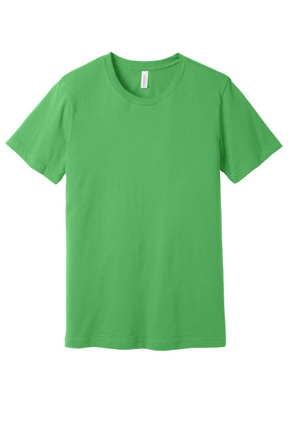 Front View of SynthtcGrn BELLA+CANVAS Unisex Jersey Short Sleeve Tee. BC3001 plain