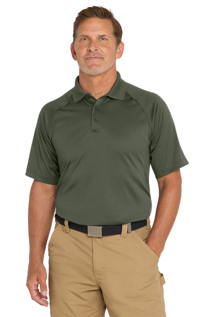 Front View of Tactical Green CornerStone - Select Snag-Proof Tactical Polo. CS410 plain