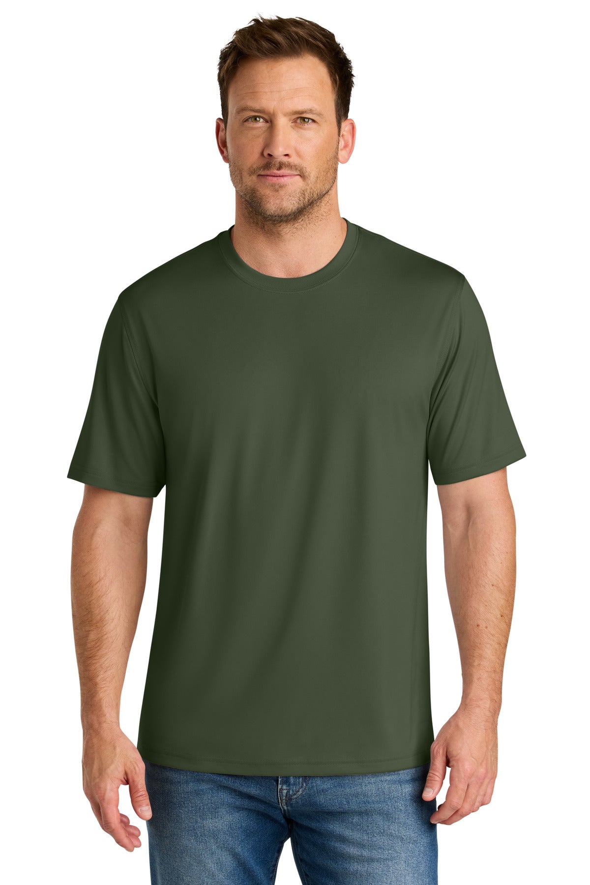 Front View of TacticalGn CornerStone Workwear Pro Short Sleeve Tee CS440 plain