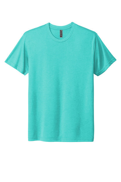 Front View of TahitiBlue Next Level Apparel Adult Tri-Blend Tee. NL6010 plain
