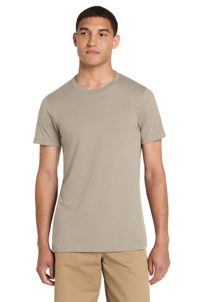 Front View of Tan BELLA+CANVAS Unisex Jersey Short Sleeve Tee. BC3001 plain