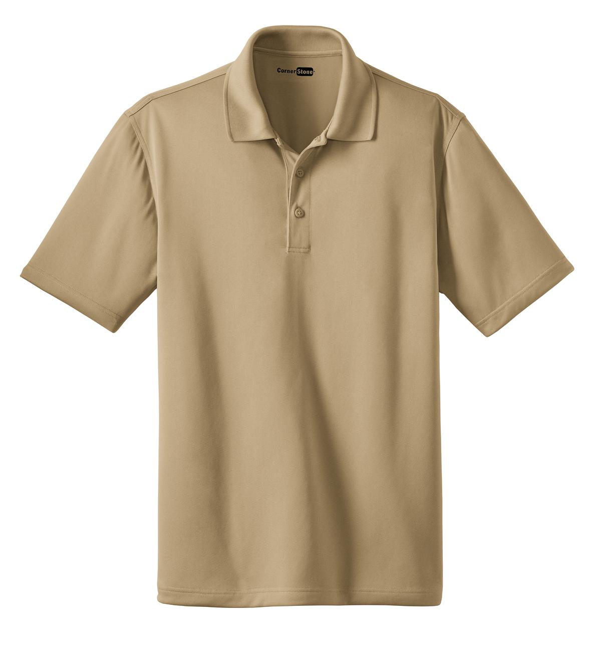 Front View of Tan CornerStone - Select Snag-Proof Polo. CS412 plain