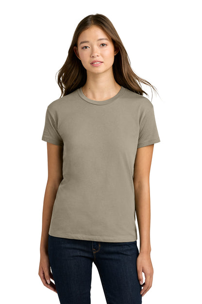 Front View of Tan Next Level Apparel Women's Cotton Relaxed Tee NL3910 plain