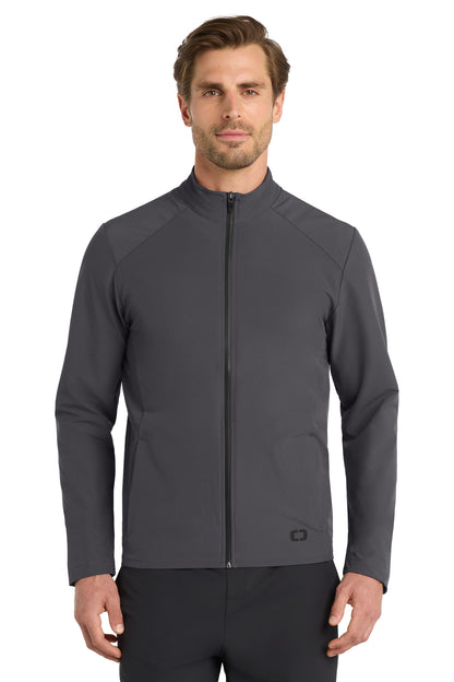 Front View of TarmacGrey OGIO Connection Full-Zip OG706 plain