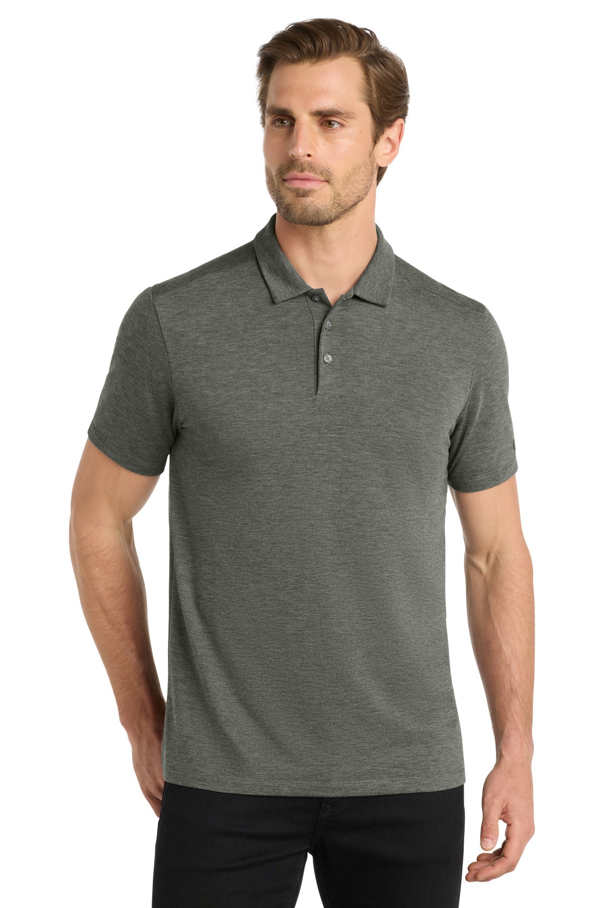 Front View of TarmacGrey OGIO Evolution Polo OG147 plain