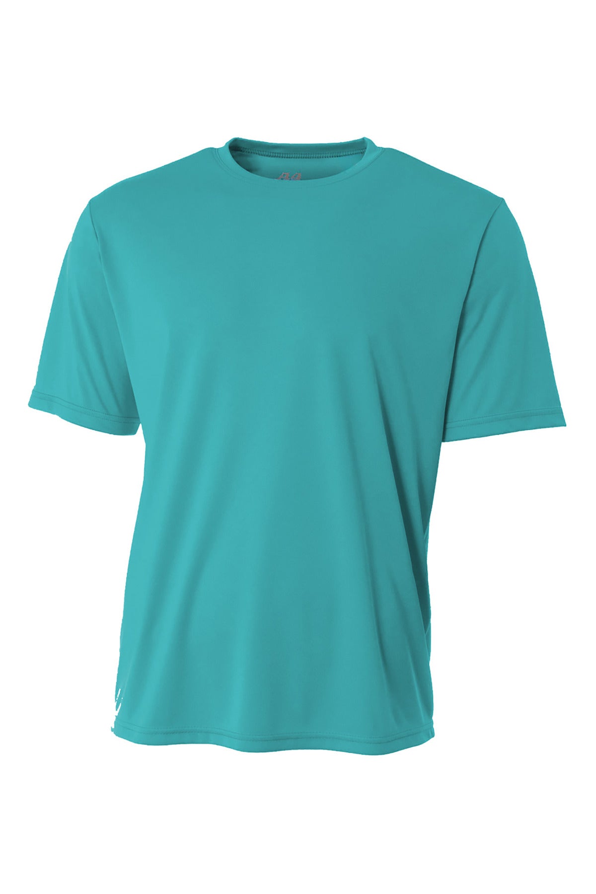 Front View of Teal A4 Cooling Performance Short Sleeve Tee A4N3142 plain