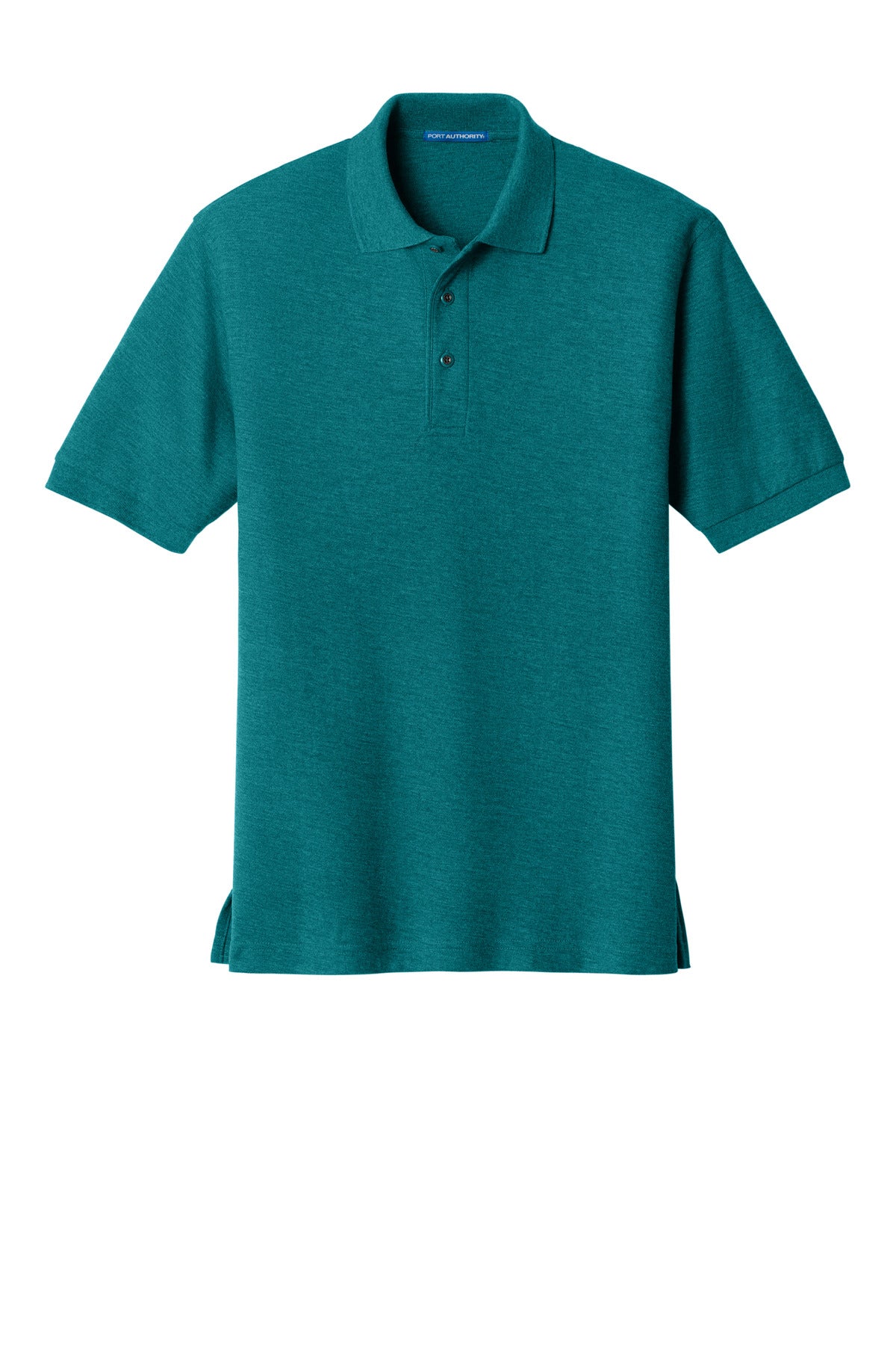Front View of Teal Green Port Authority Extended Size Silk Touch Polo K500ES plain