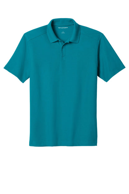 Front View of Teal Port Authority EZPerformance Pique Polo. K600 plain
