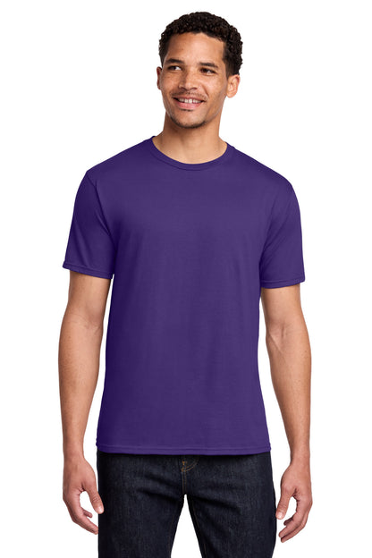 Front View of Team Purple Port & Co Fan Favorite Tee. PC450 plain