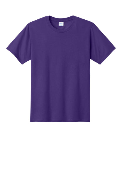Front View of Team Purple Port & Co Fan Favorite Tee. PC450 plain