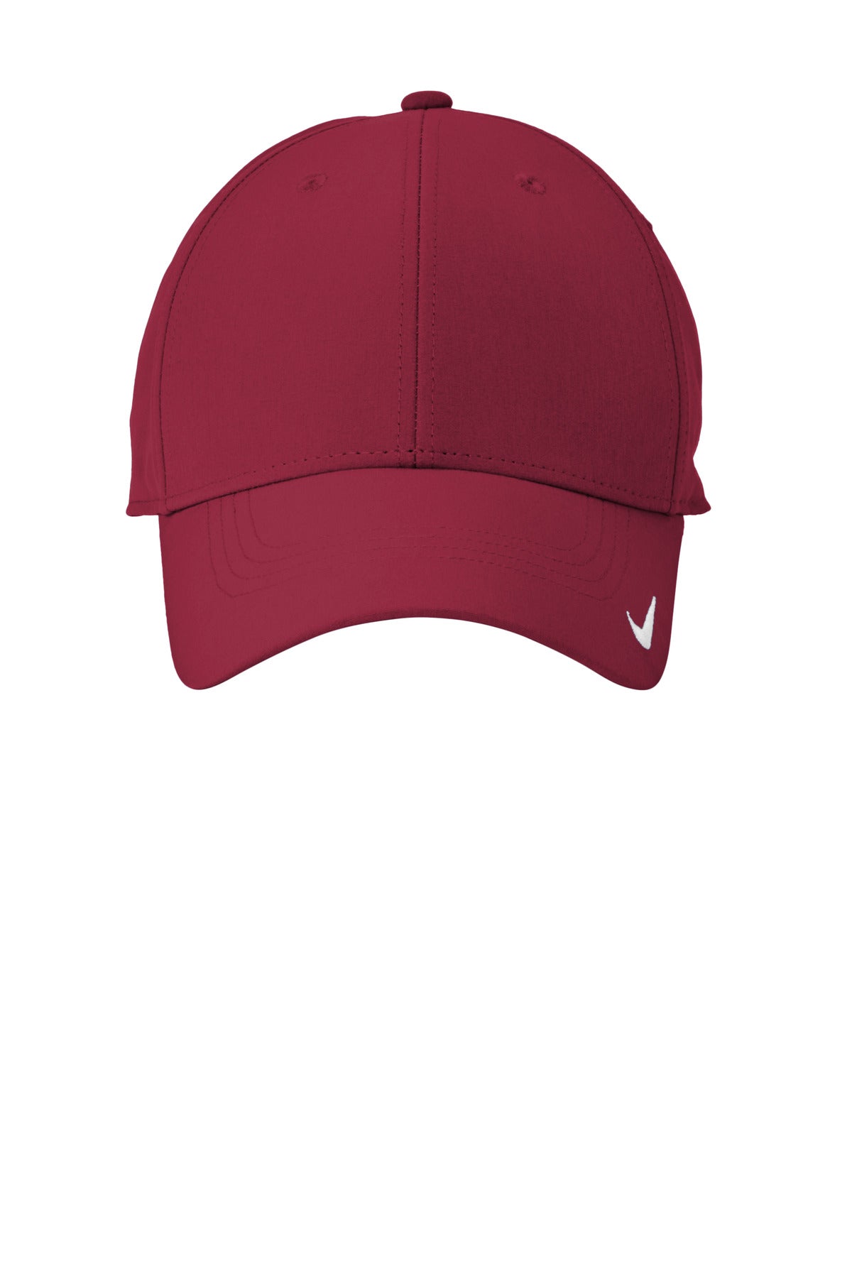 Front View of TeamMaroon Nike Dri-FIT Legacy Cap NKFB6447 plain