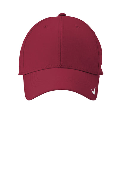 Front View of TeamMaroon Nike Dri-FIT Legacy Cap NKFB6447 plain