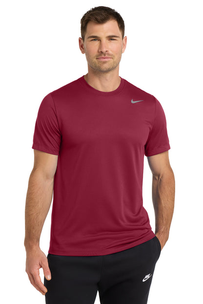 Front View of TeamMaroon Nike Team rLegend Tee DV7299 plain