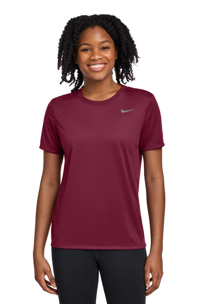 Front View of TeamMaroon Nike Women's Team rLegend Tee DV7312 plain