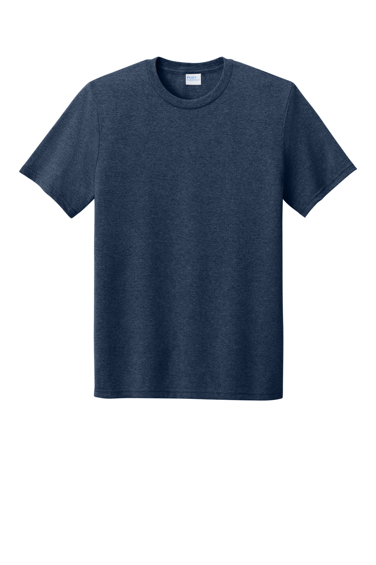 Front View of TeamNavyHt Port & Co Tri-Blend Tee. PC330 plain