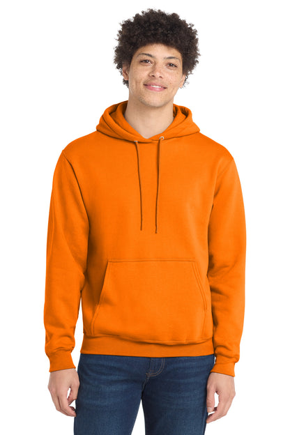 Front View of TennOrange Port & Co Core Fleece Pullover Hooded Sweatshirt. PC78H plain