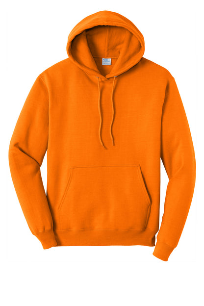 Front View of TennOrange Port & Co Core Fleece Pullover Hooded Sweatshirt. PC78H