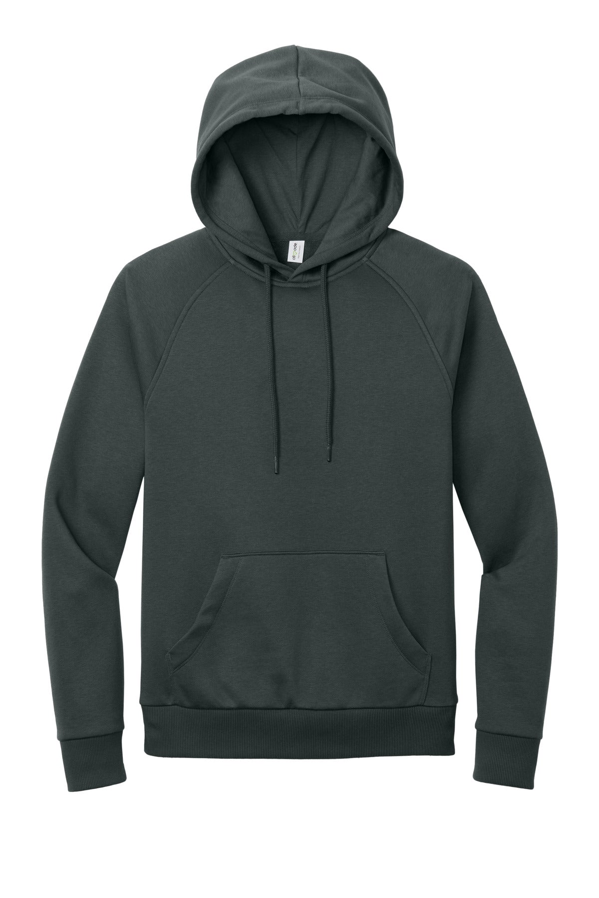 Front View of Teraingrey Allmade Unisex Organic CVC Fleece Pullover Hoodie AL5000 plain