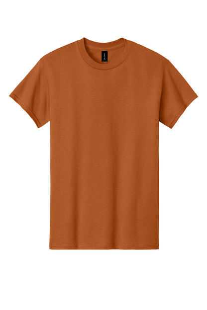 Front View of Texas Orange Gildan - Heavy Cotton 100% Cotton T-Shirt. 5000 plain