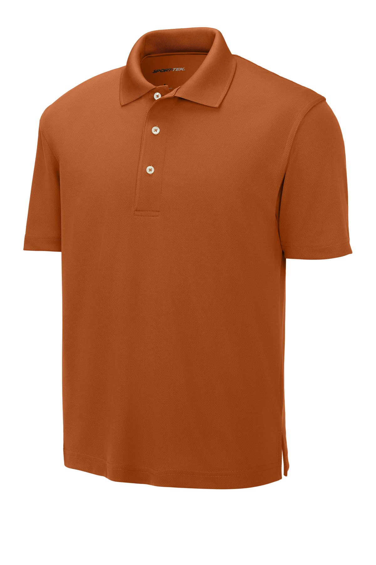 Front View of Texas Orange Sport-Tek Dri-Mesh Polo. K469 plain