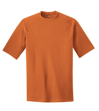 Front View of Texas Orange Sport-Tek Ultimate Performance Crew. ST700 plain