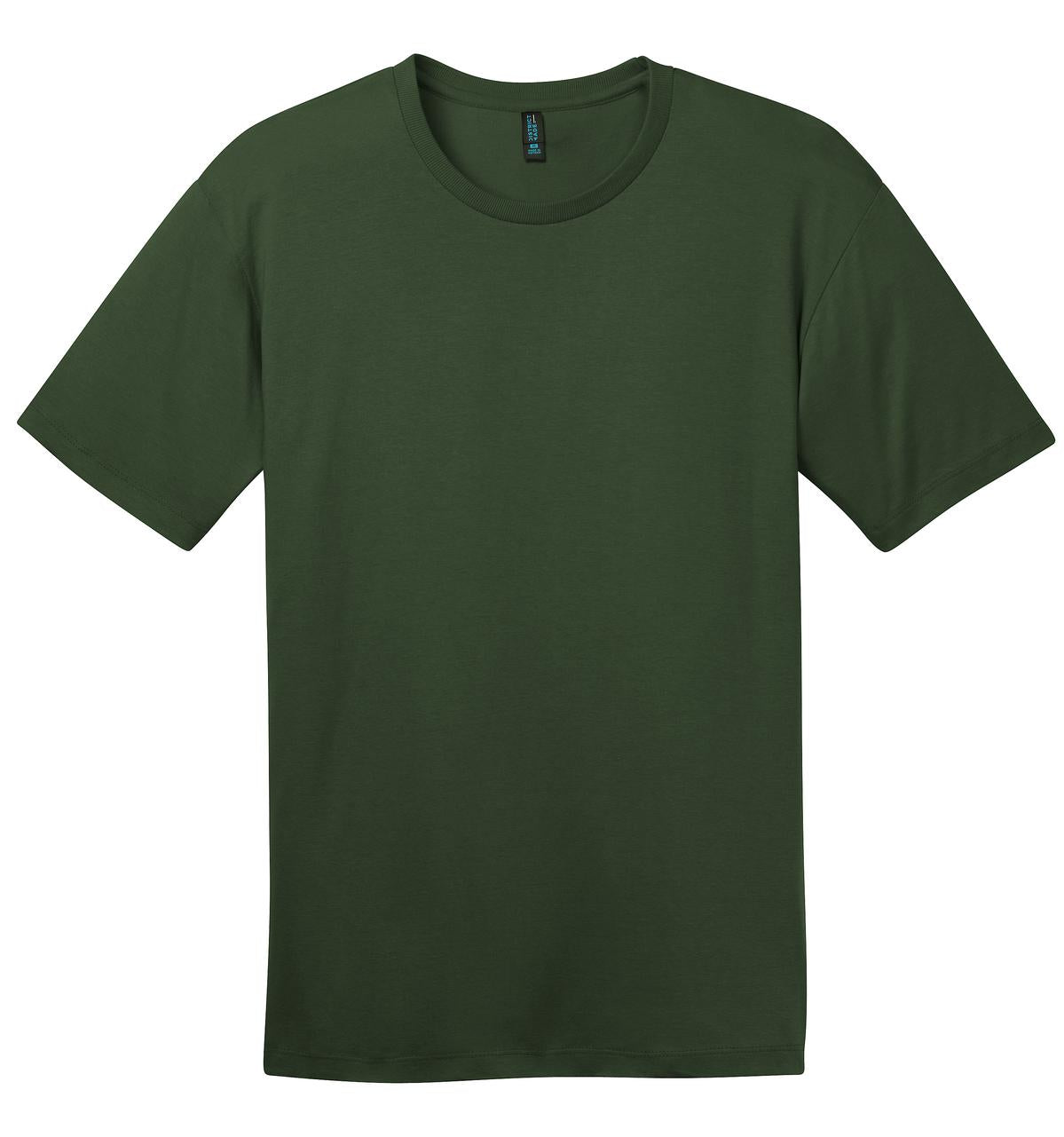 Front View of Thyme Green District Perfect Weight Tee. DT104 plain