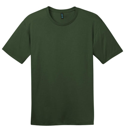 Front View of Thyme Green District Perfect Weight Tee. DT104 plain