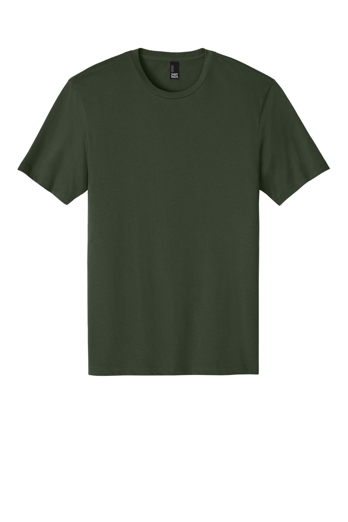 Front View of Thyme Green District Perfect Weight Tee. DT104 plain