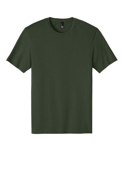 Front View of Thyme Green District Perfect Weight Tee. DT104 plain