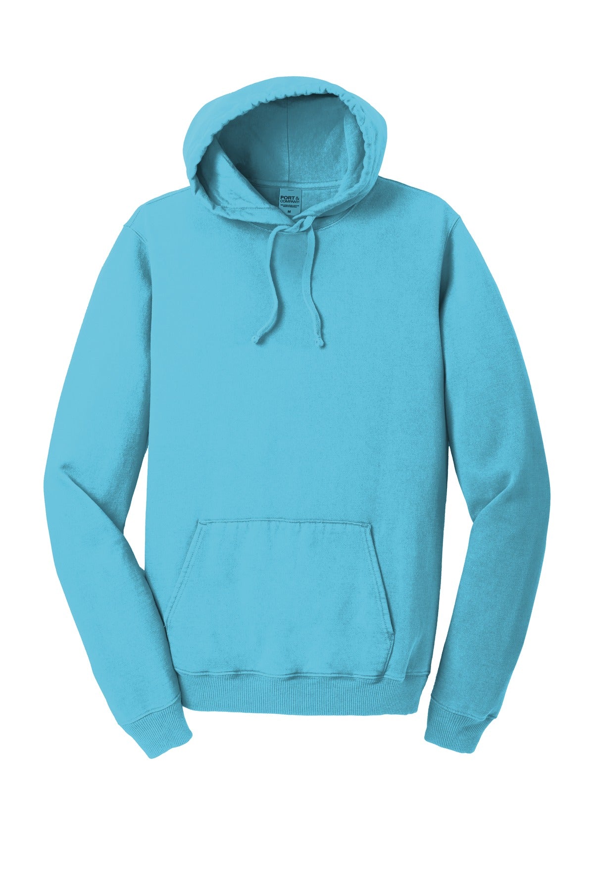 Front View of Tidal Wave Port & Co Beach Wash Garment-Dyed Pullover Hooded Sweatshirt. PC098H plain